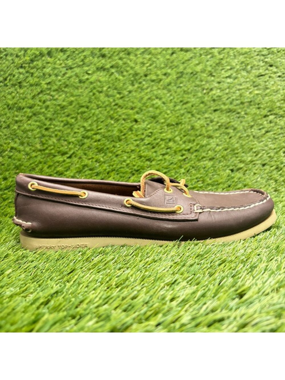 Sperry Authentic Original 2-Eye Womens Size 9 Brown Casual Leather Boat Shoes